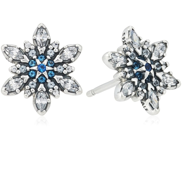 Pandora Silver 925 Woman Crystal Flakes zircons - Picture 1 of 9